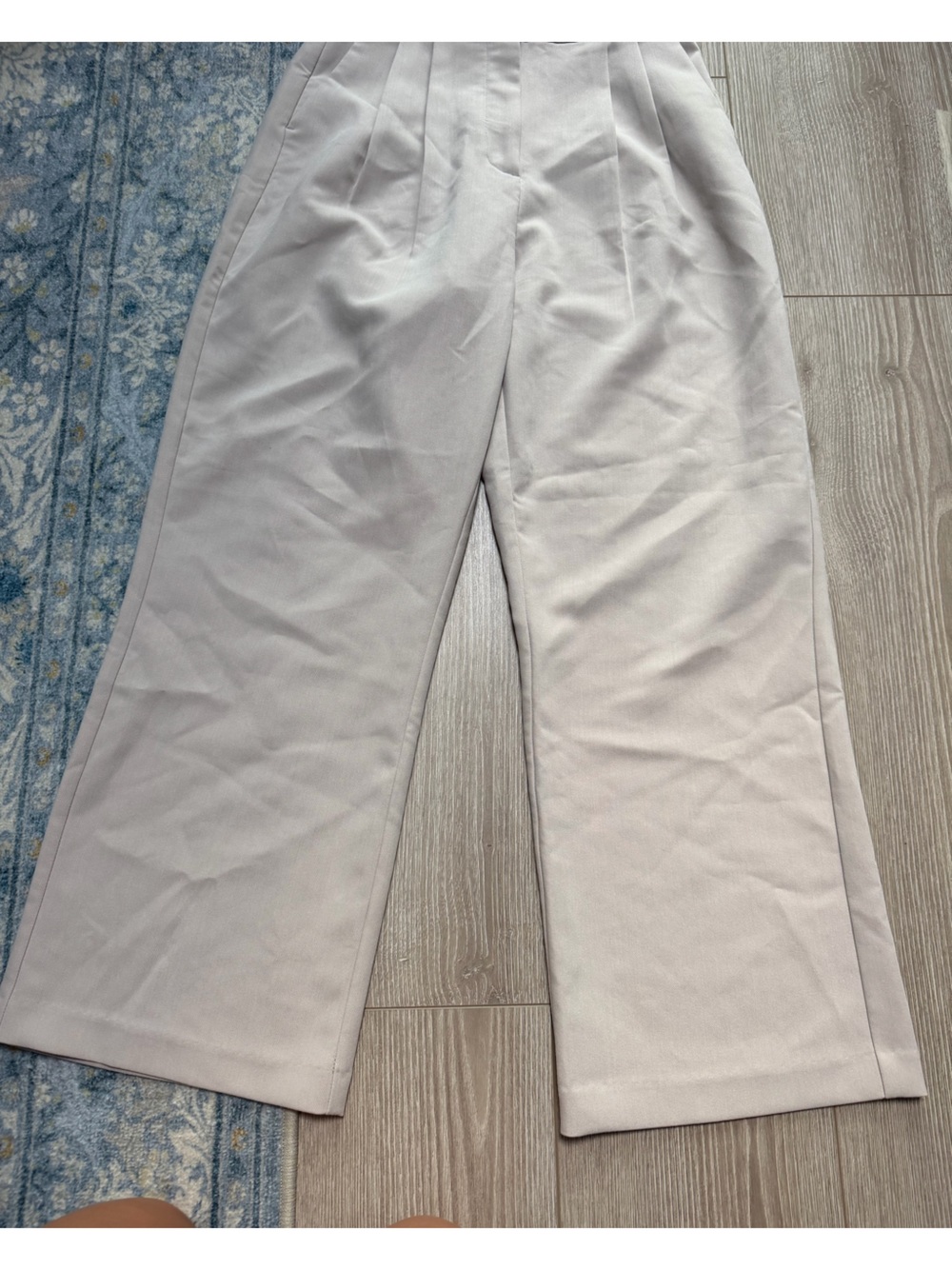 Abercrombie Curve Love Sloane Short Inseam Tailored Wide Leg Pant in Ash lowrise - Picture 6 of 9
